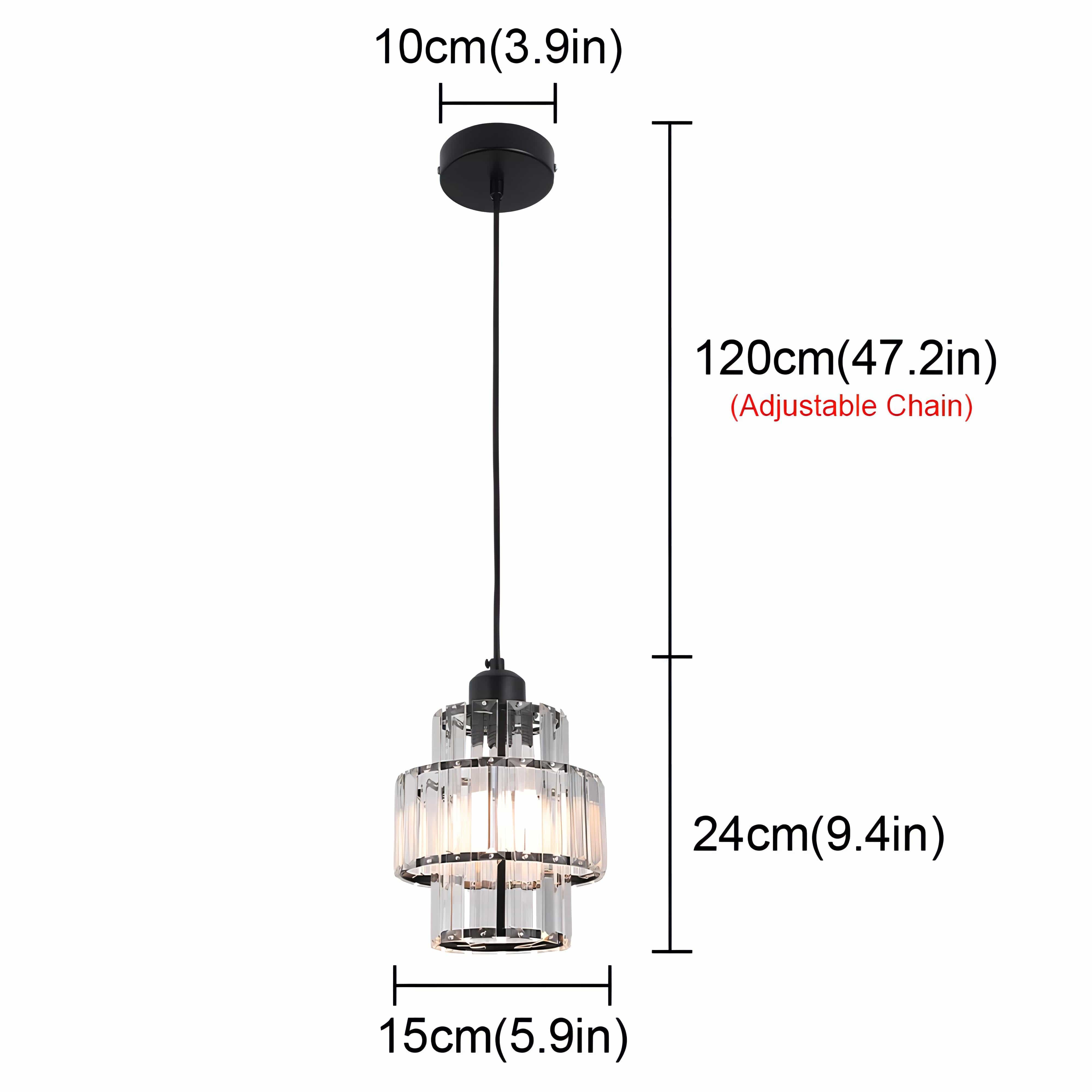 Fernando Glass Crystal Ceiling Pendant Light - Elegant Design