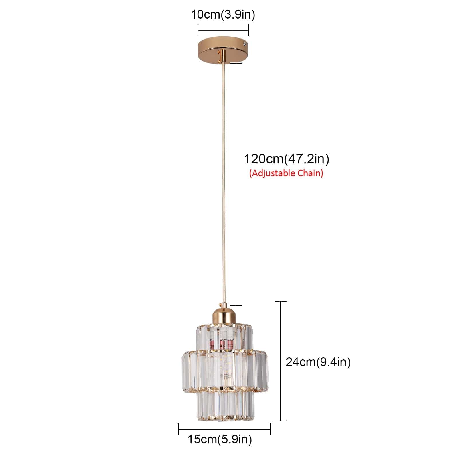 Fernando Glass Crystal Ceiling Pendant Light - Elegant Design