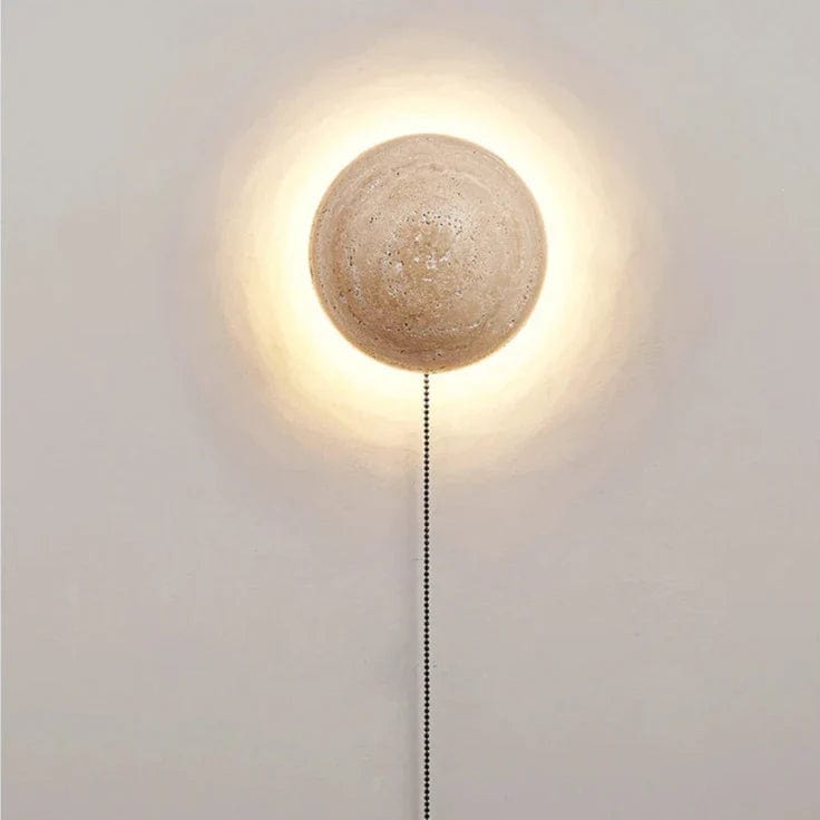 Nordic Cream-Style Wall Lamp – Minimalist Travertine Design