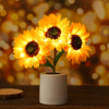 Shimmering Sunflower Lamp – Nature-Inspired Golden Glow