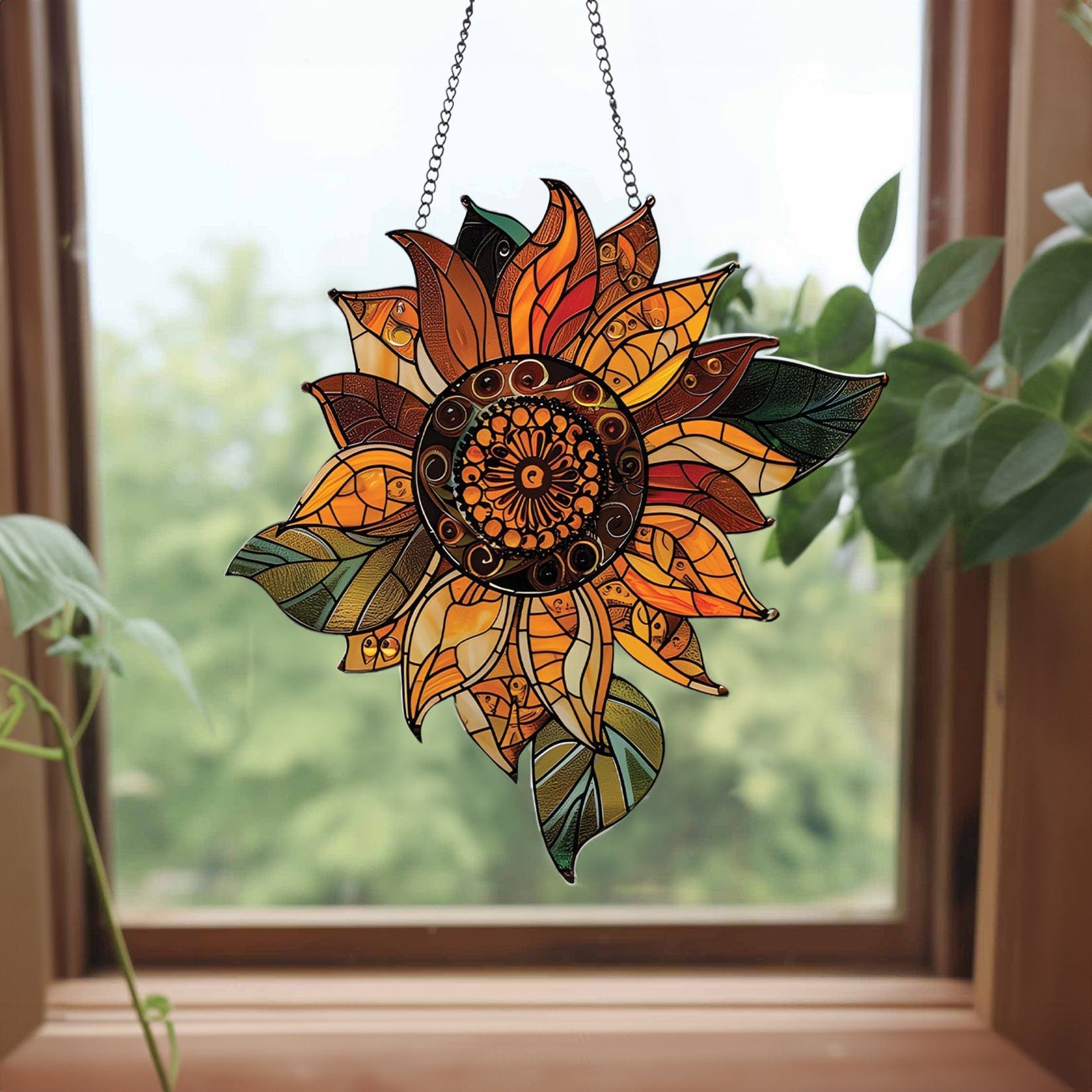 Hanging Sunlit Sunflower – Enchanting Suncatcher