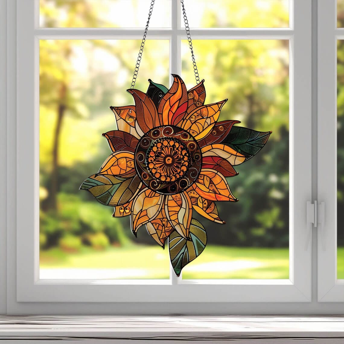 Hanging Sunlit Sunflower – Enchanting Suncatcher