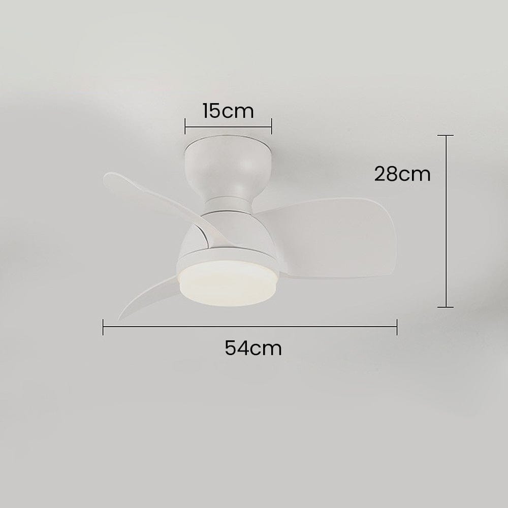 Wood Simple Stylish Ceiling Fan with LED Light and Remote Control