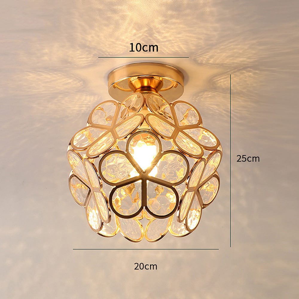 Flowers Style Glass Ceiling Light – Whimsical Elegance for Your Hallway