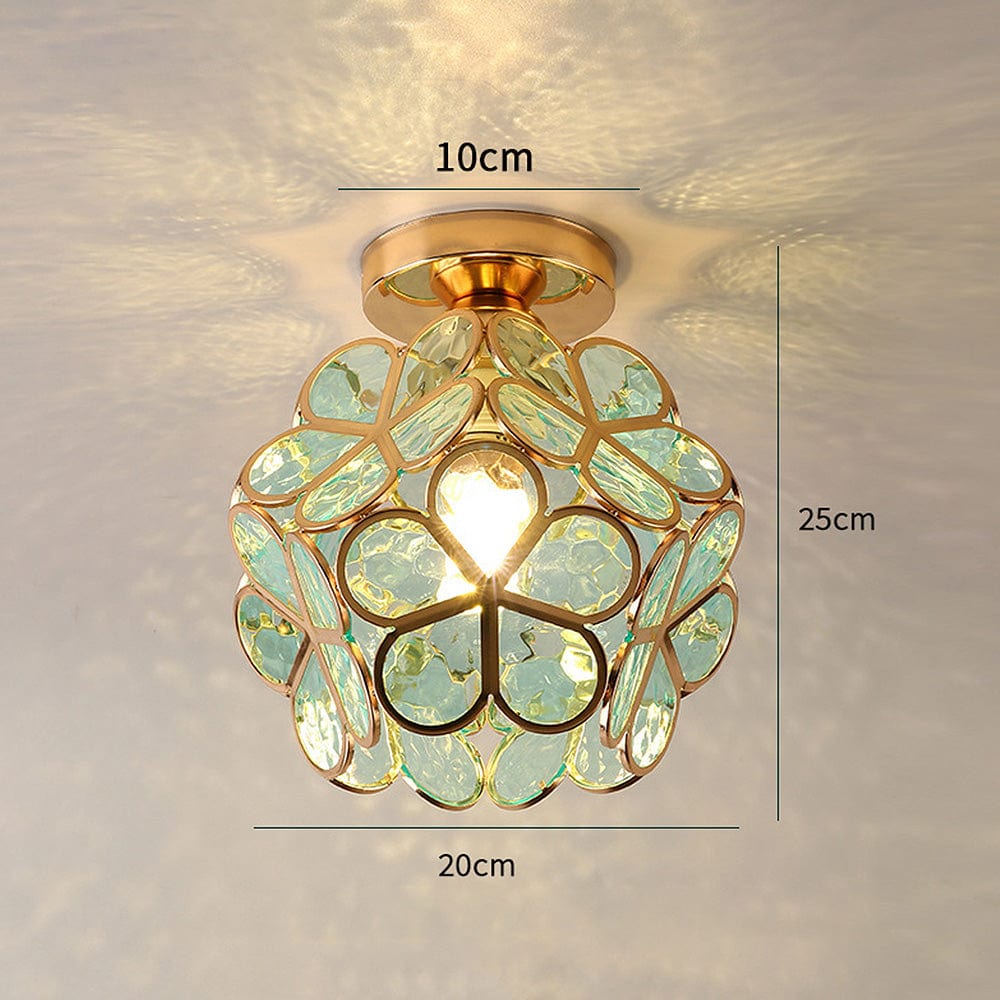 Flowers Style Glass Ceiling Light – Whimsical Elegance for Your Hallway