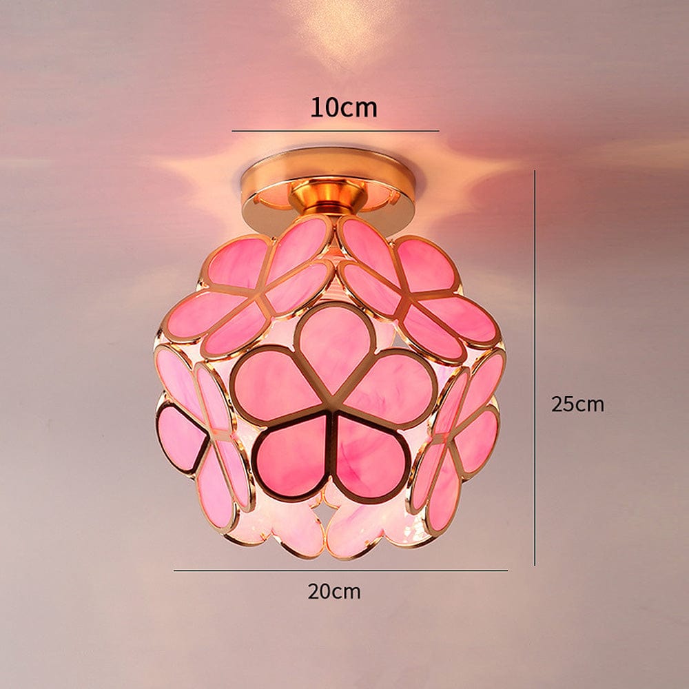 Flowers Style Glass Ceiling Light – Whimsical Elegance for Your Hallway