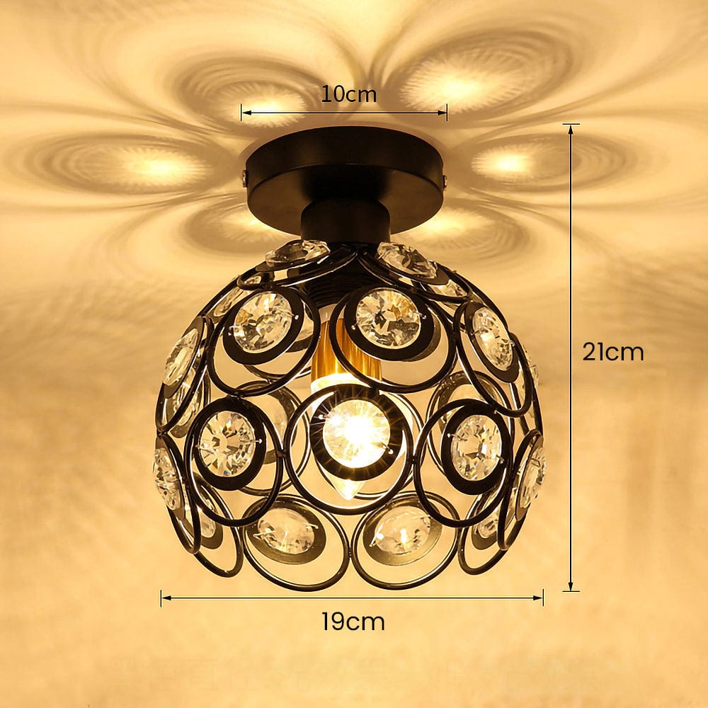 Fancy Gold Luxury Ball Ceiling Light - Opulent Hallway Illumination