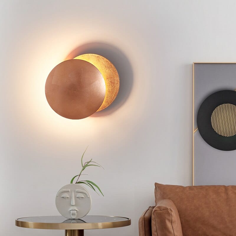 Solar Eclipse Wall Light – Rotating LED Disc for Elegant Lighting