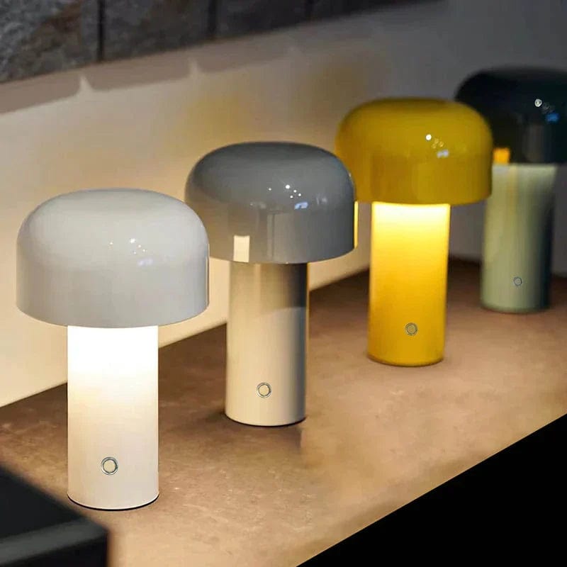 Italian Mushroom Cordless Table Lamp – Chic & Dimmable Lighting