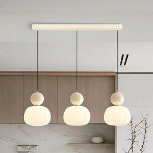 Bauhaus Cream Style Art Deco Pendant Light - Four Color Options