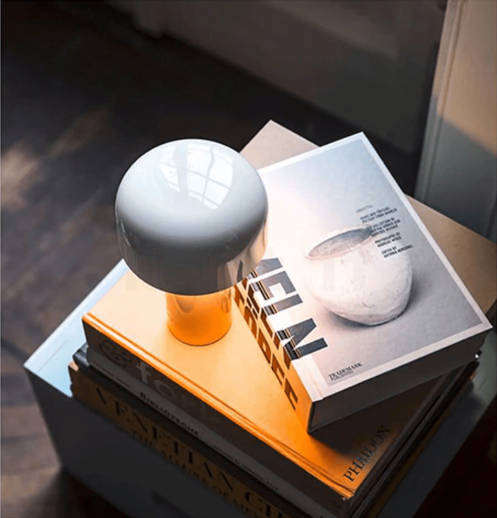 Italian Mushroom Cordless Table Lamp – Chic & Dimmable Lighting