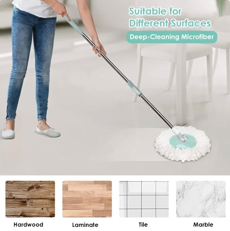 Effortless Magic Spin Mop with 360° Swivel – All Floor Types