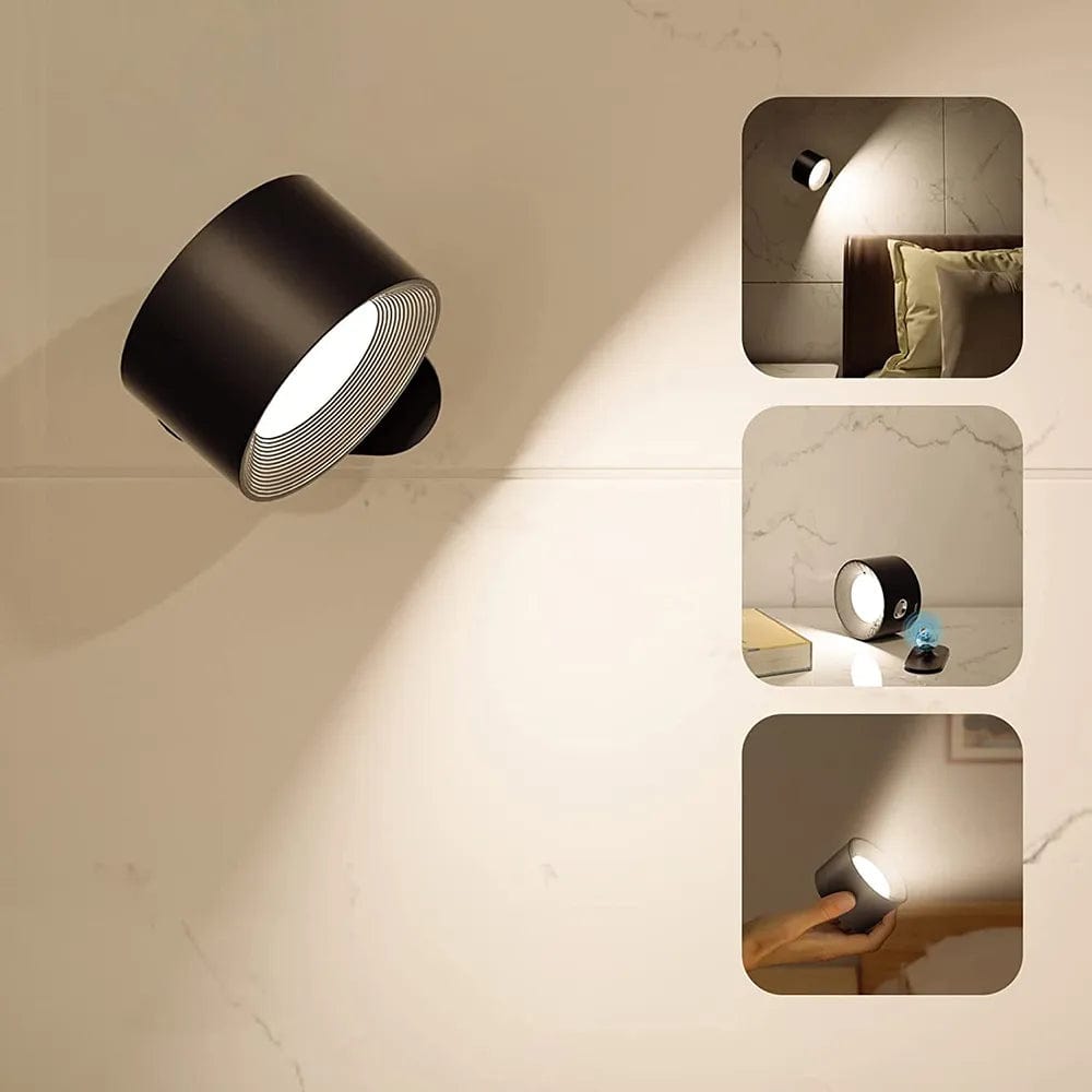 Cordless Wall Lamp – Rechargeable, Dimmable & 360° Rotatable