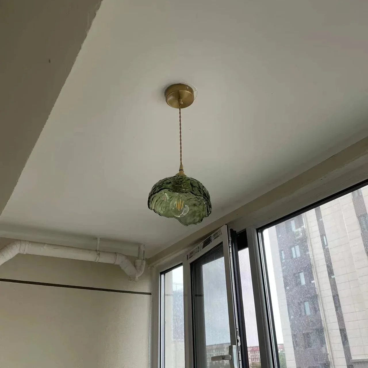 Elegant Glass Pendant Light - Modern Brass and Glass Design