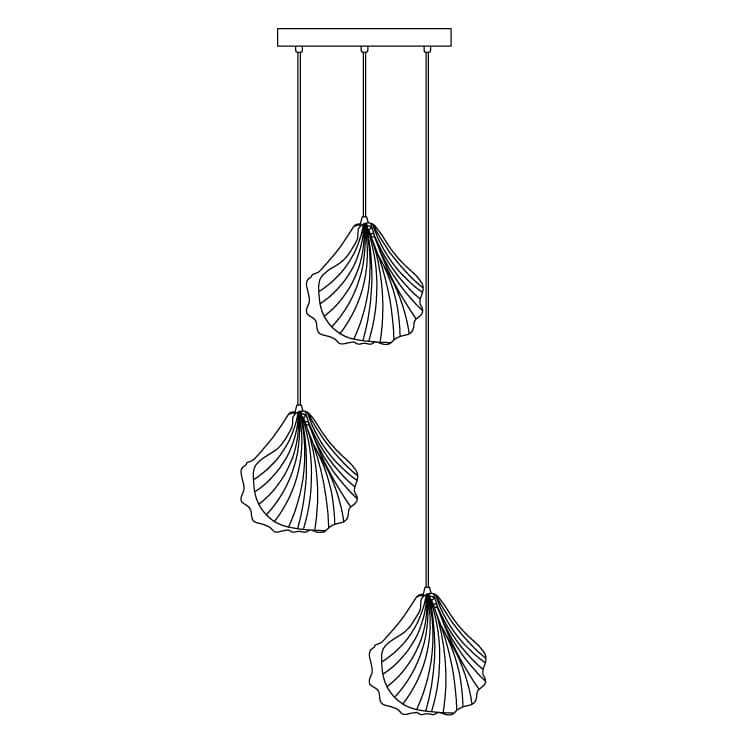 ShellGlow Mini Pendant Light – Coastal Elegance for Your Home