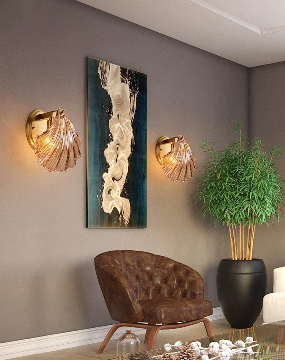 Elegant Shell Wall Light for Nautical Decor