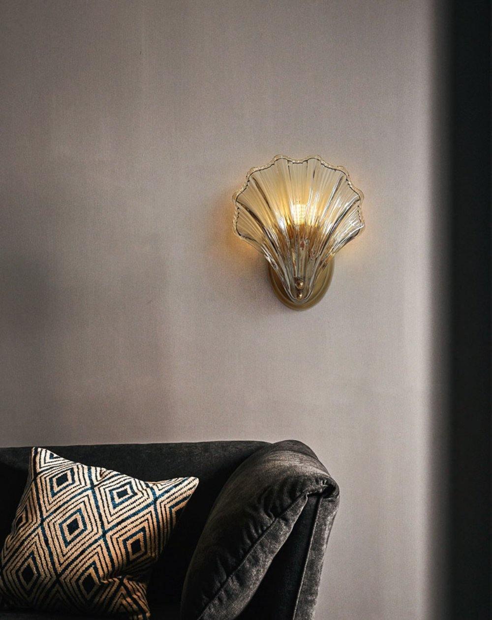 Elegant Shell Wall Light for Nautical Decor