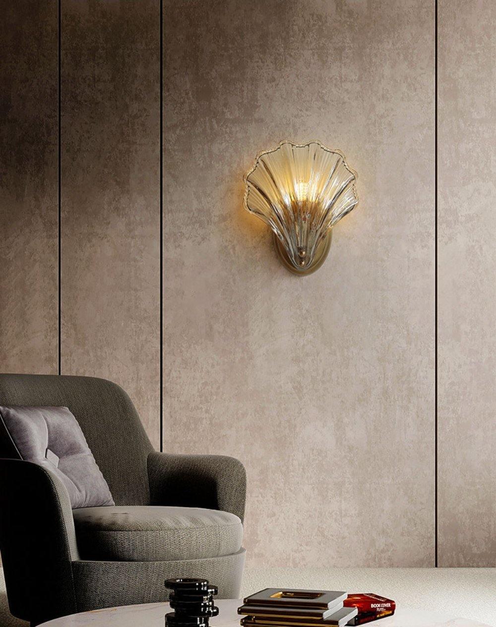 Elegant Shell Wall Light for Nautical Decor