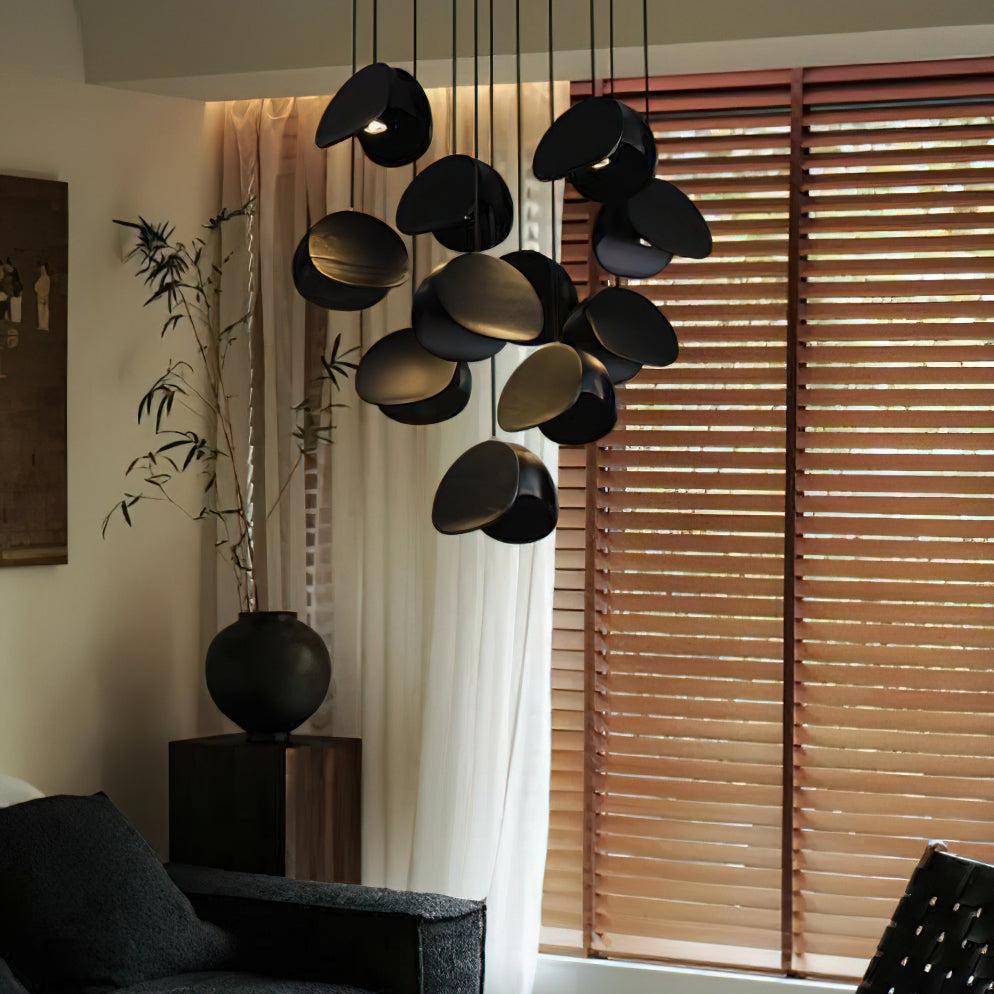 Siyuan Pendant Lamp - Artistic LED Lighting with Natural Wooden Shades