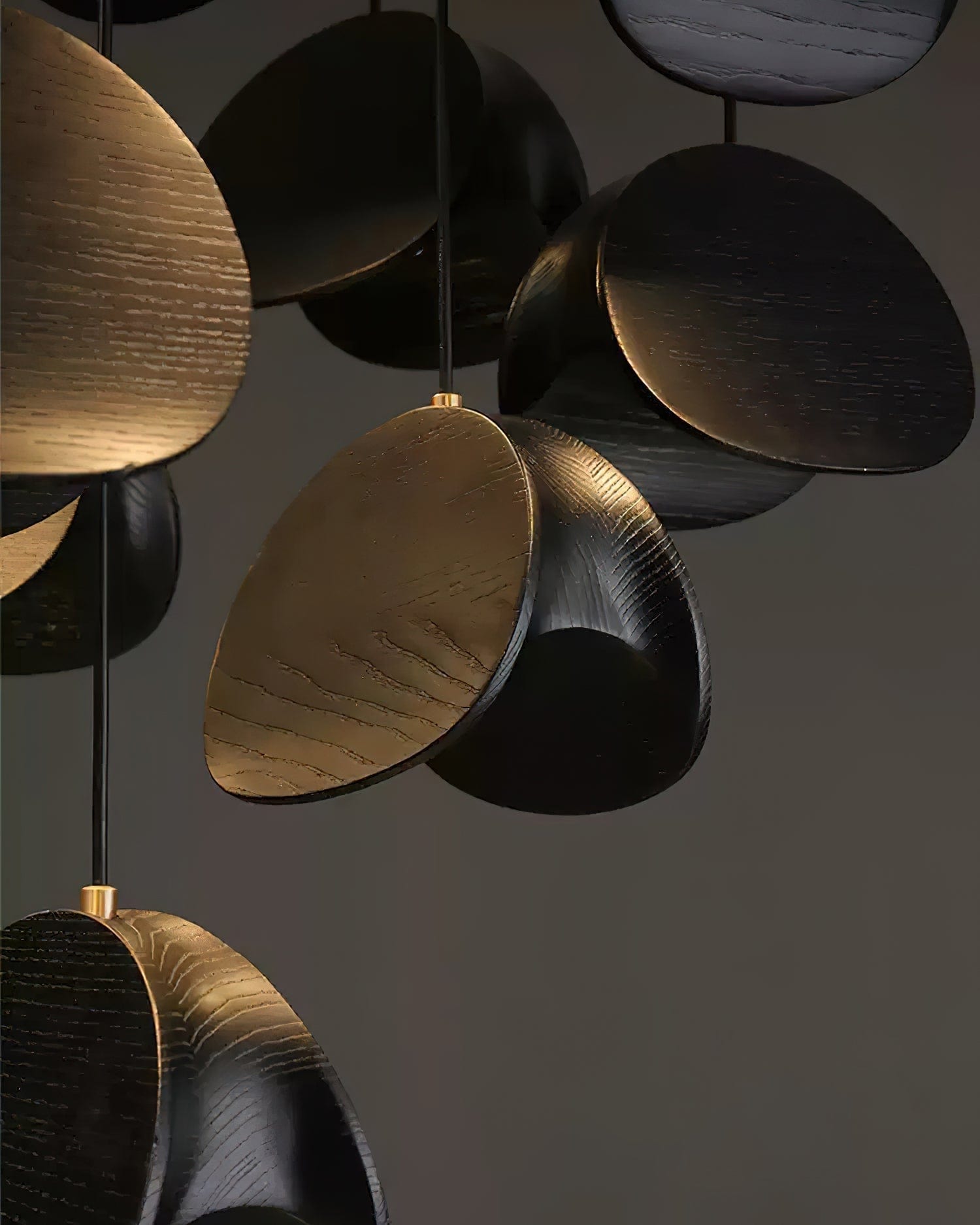 Siyuan Pendant Lamp - Artistic LED Lighting with Natural Wooden Shades