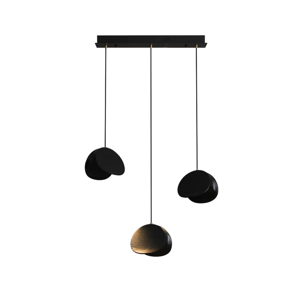 Siyuan Pendant Lamp - Artistic LED Lighting with Natural Wooden Shades