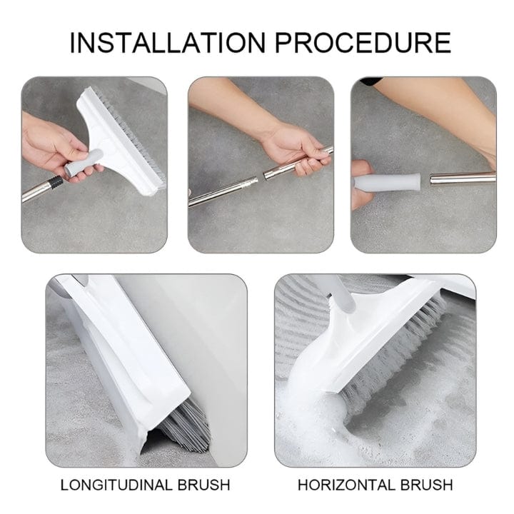 TwinTidy Dual-Action Broom & Scraper | 120° Rotating Brush