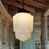 Vintage Milk Glass Pendant Light – Timeless Elegance