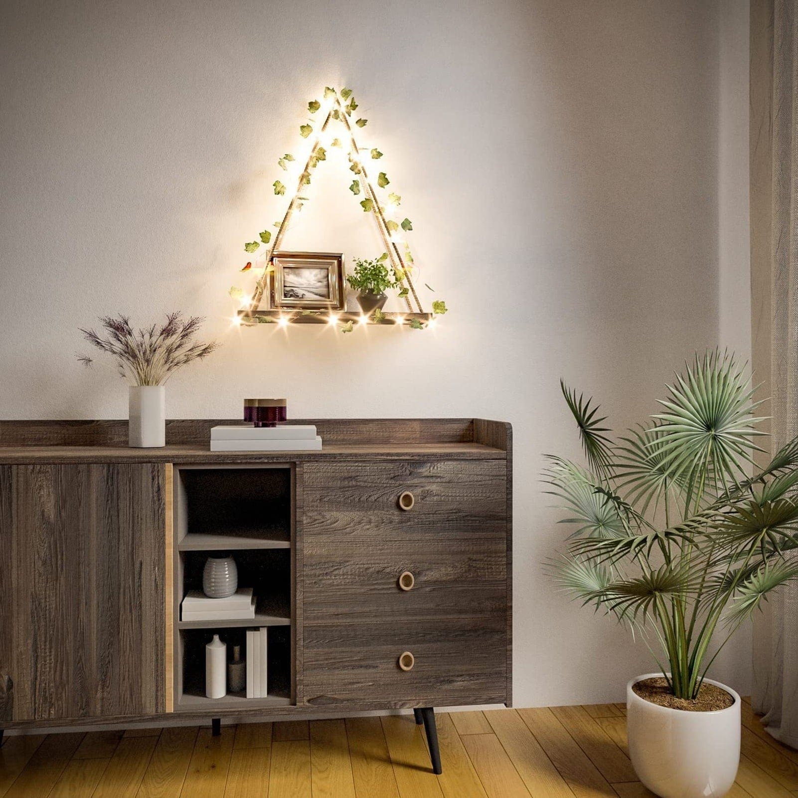 Twinkling Ivy Shelf – Illuminated Storage