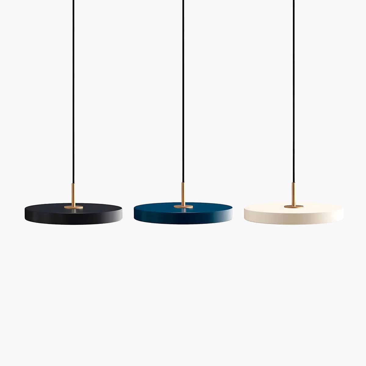 Minimalist Iron & Acrylic Pendant Light - Adjustable Cord, LED Bulb Included