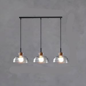 TOKYO Glass Chandelier - Minimalist LED Pendant with 1 or 3 Head Options