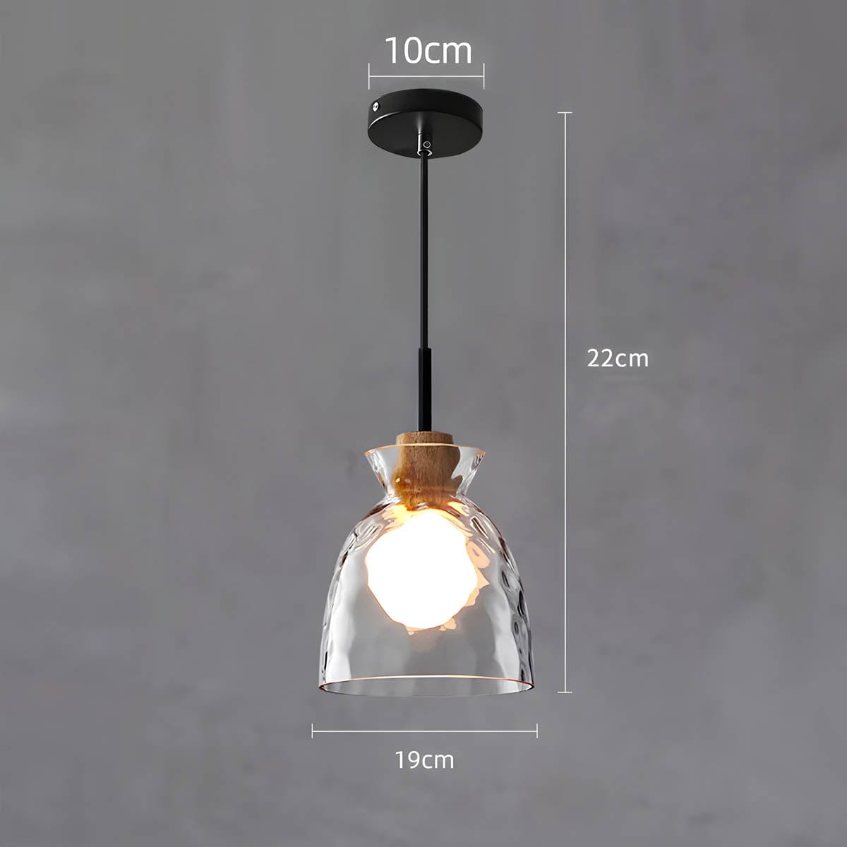 TOKYO Glass Chandelier - Minimalist LED Pendant with 1 or 3 Head Options