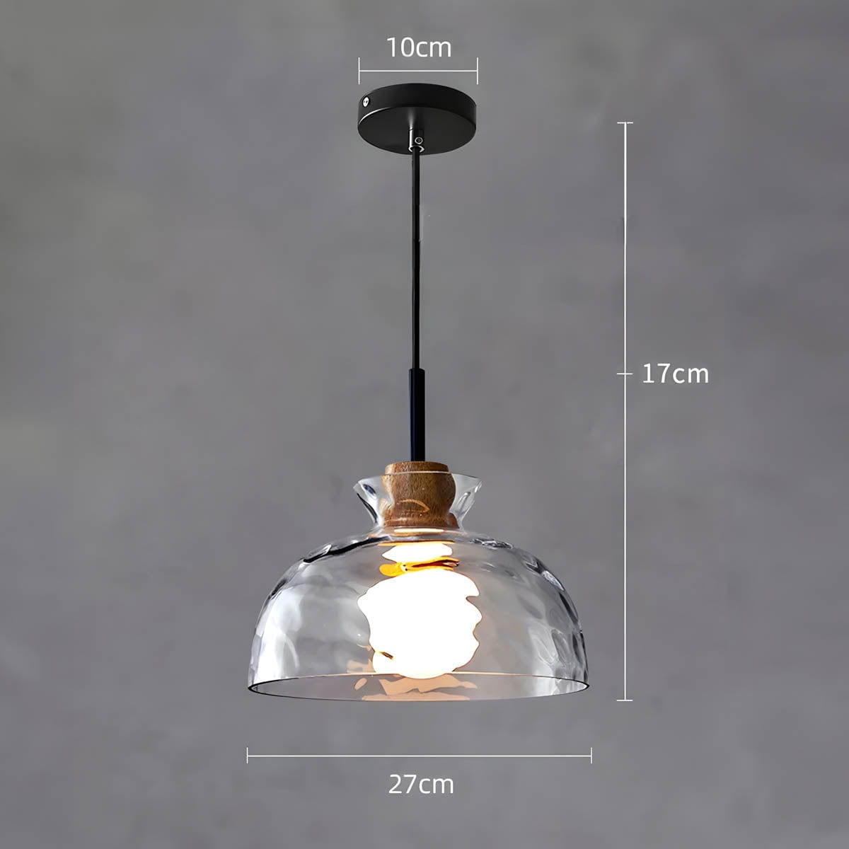 TOKYO Glass Chandelier - Minimalist LED Pendant with 1 or 3 Head Options