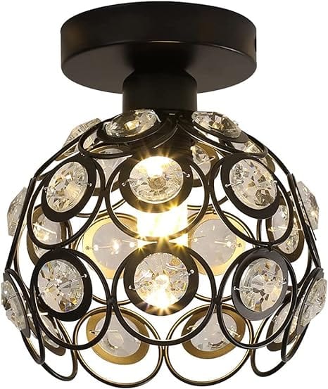 Fancy Gold Luxury Ball Ceiling Light - Opulent Hallway Illumination