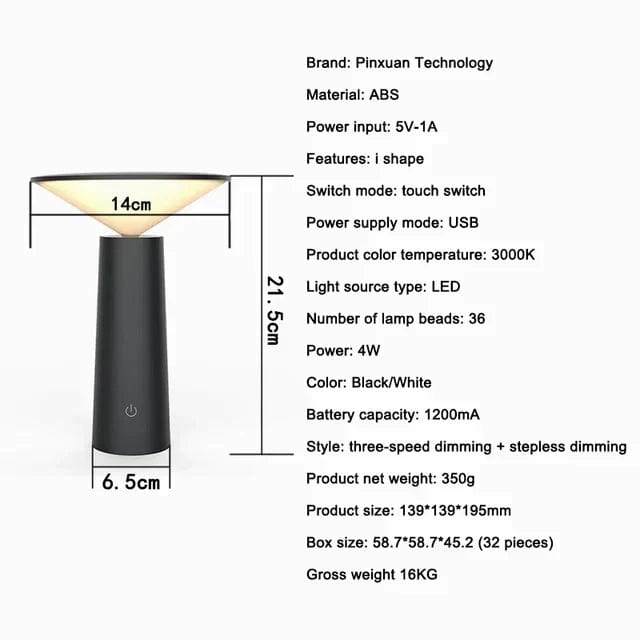 Remoteglo Wireless Table Lamp – Cordless, Elegant & Remote-Controlled