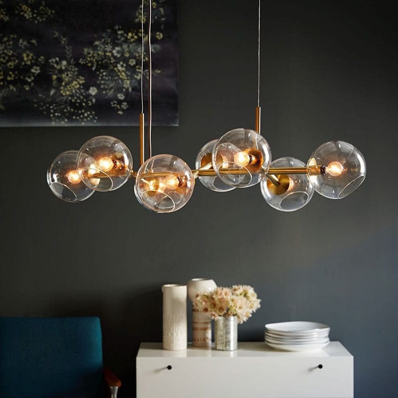 Modern Dining Chandelier - Sleek Pendant with Remote Control