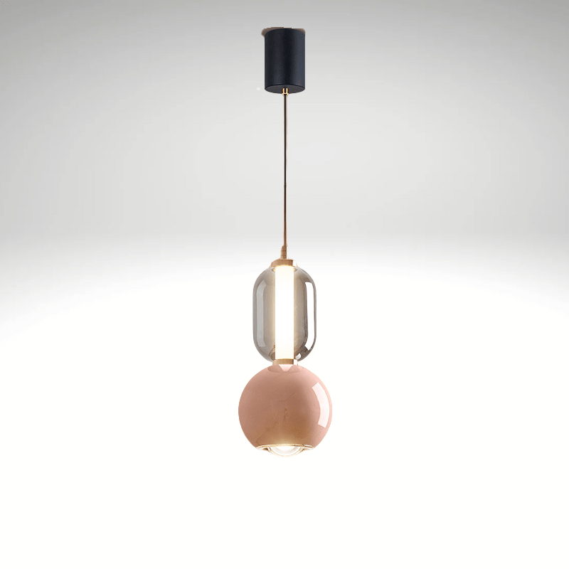 Nordic Iron & Glass Pendant Light - Modern Minimalist Chandelier