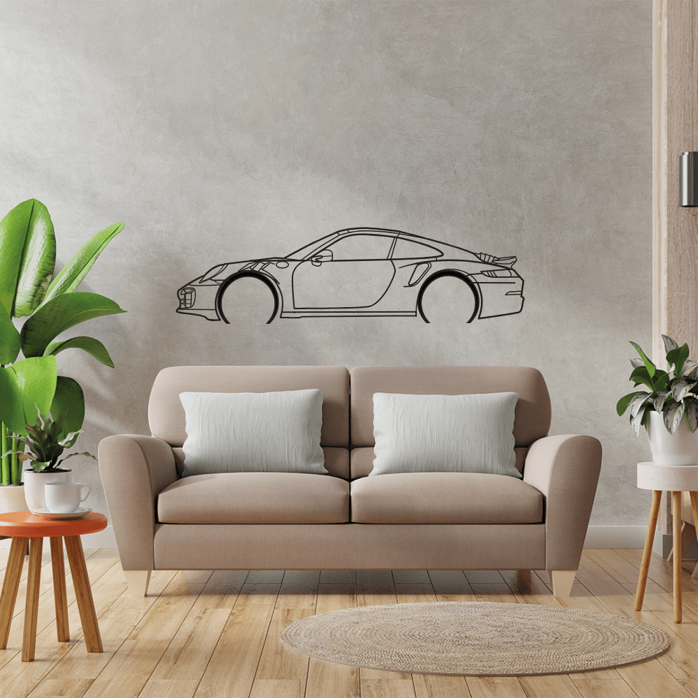 991 Turbo GT RS Metal Wall Art | High-Performance Car Wall Decor