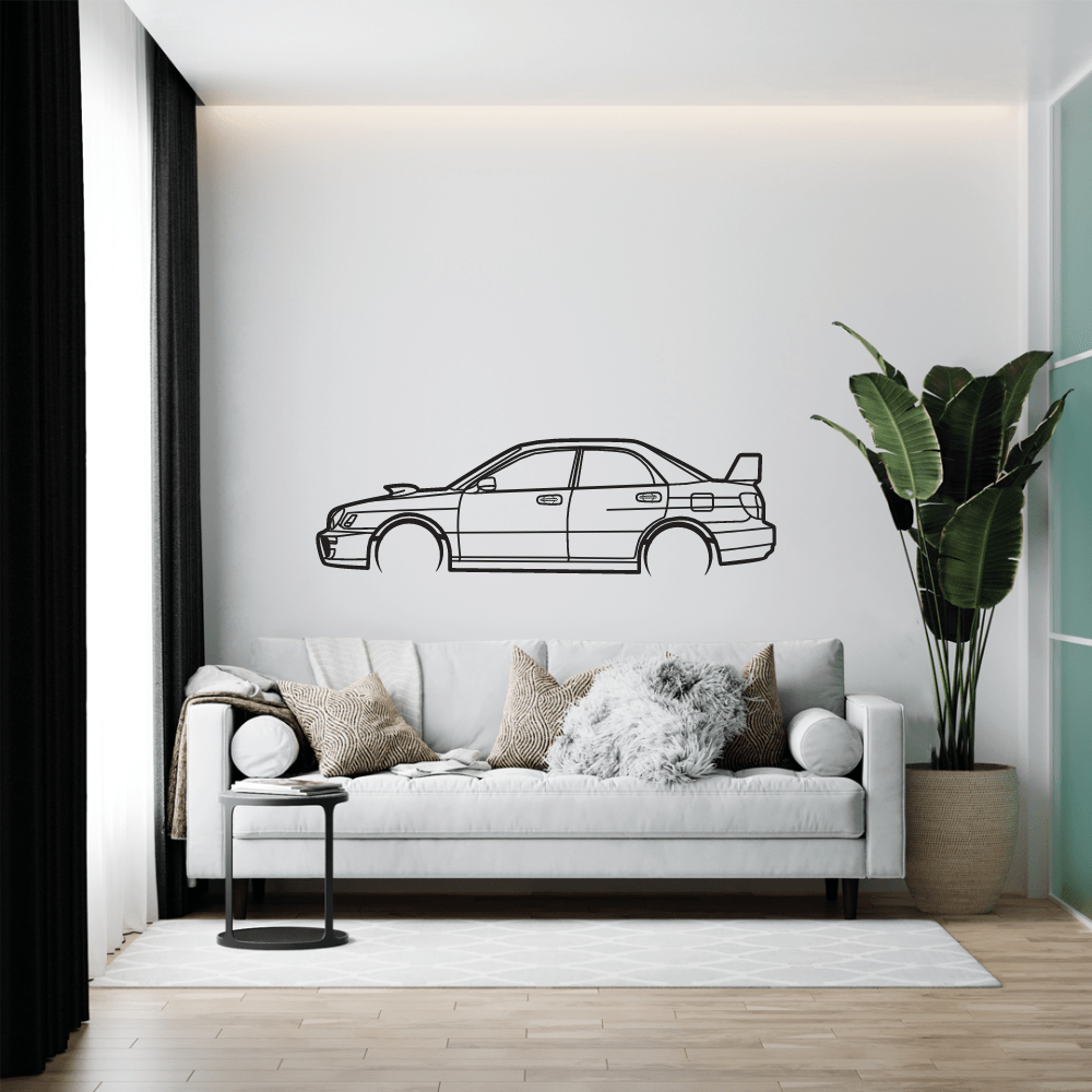 2002 Impreza WRX Metal Wall Art | Rally Car Wall Decor