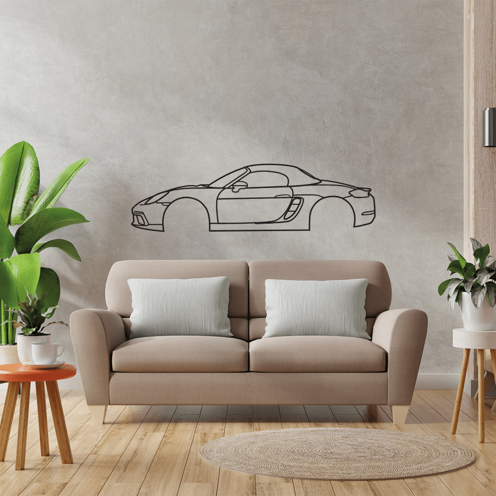 2020 Porsche Boxster Metal Wall Art | Iconic Sports Car Wall Decor