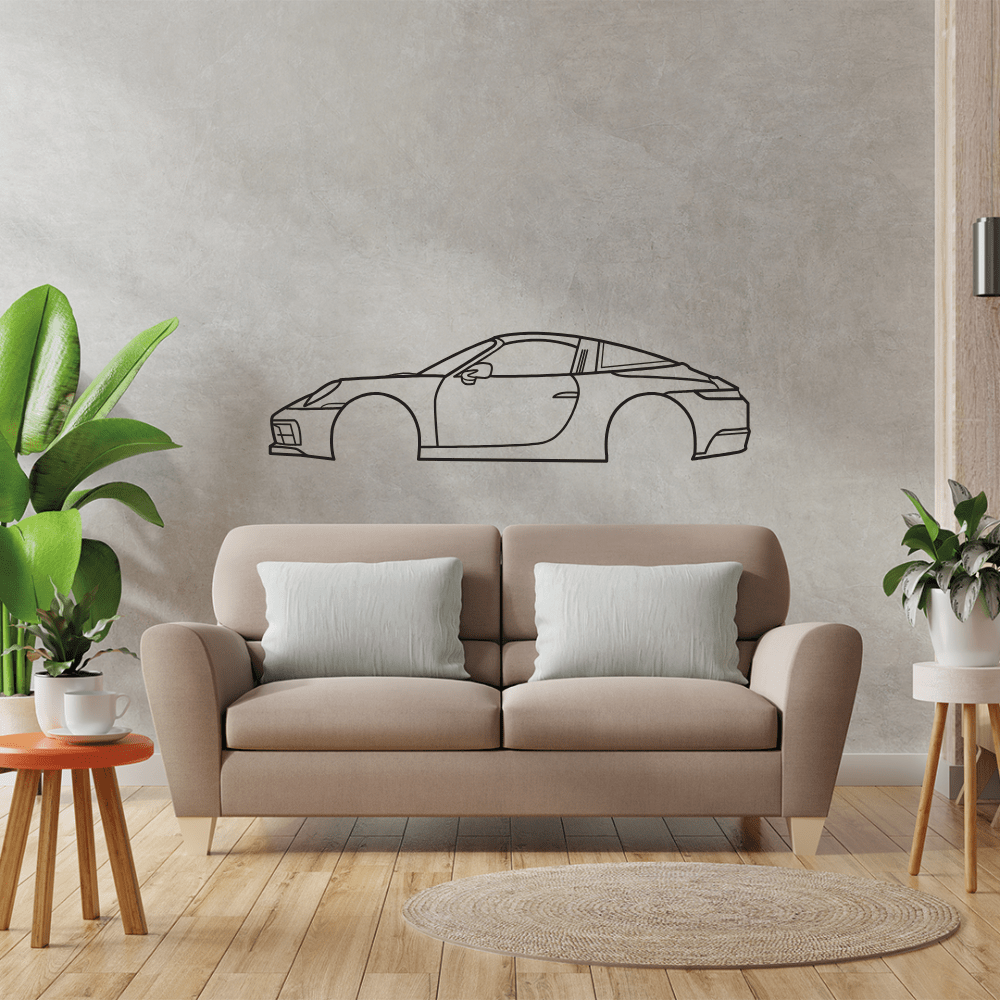 992 Targa GTS4 Metal Wall Art | Luxury Car Wall Decor