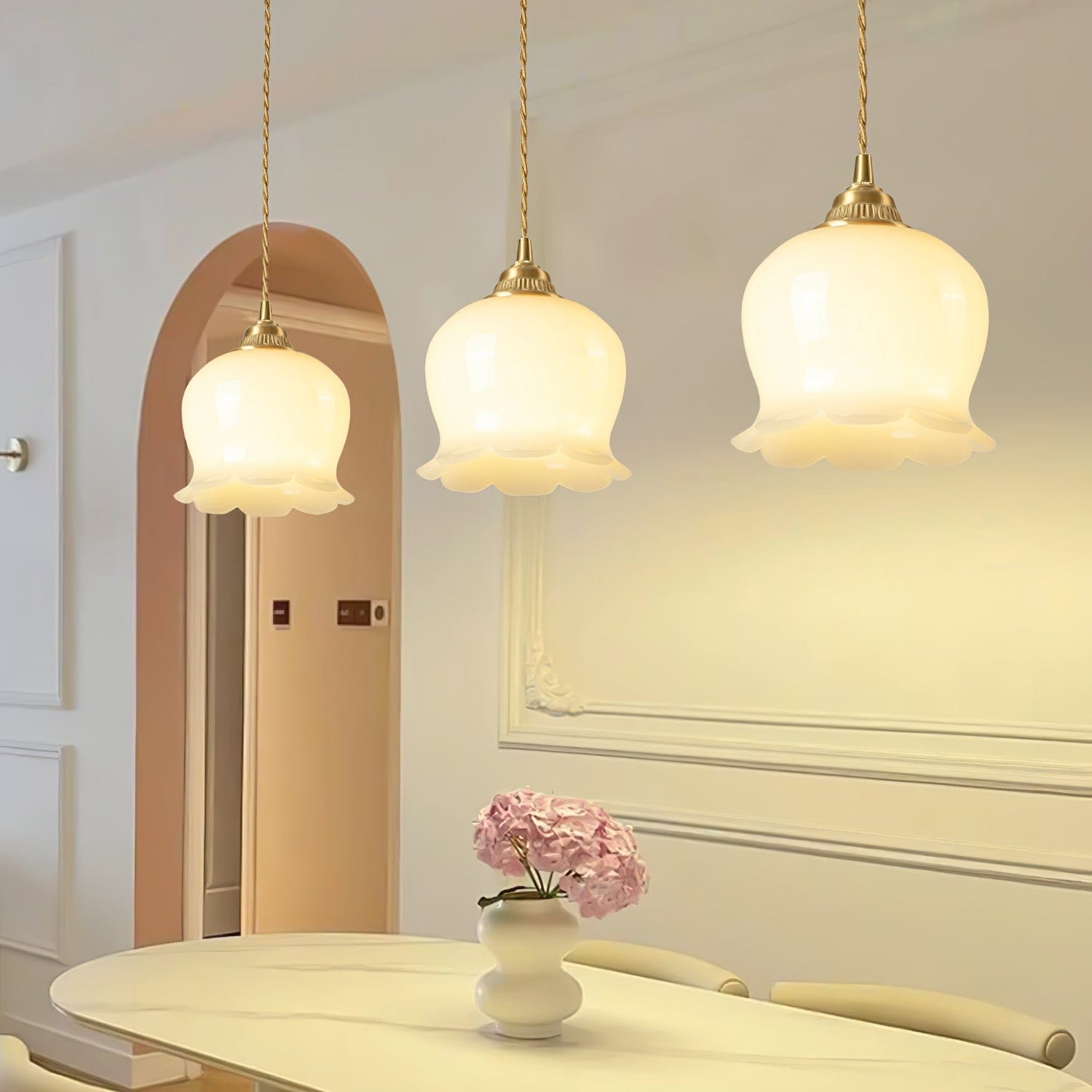 Valley Flower Pendant Lamp - Nature-Inspired Elegance with Petal Design