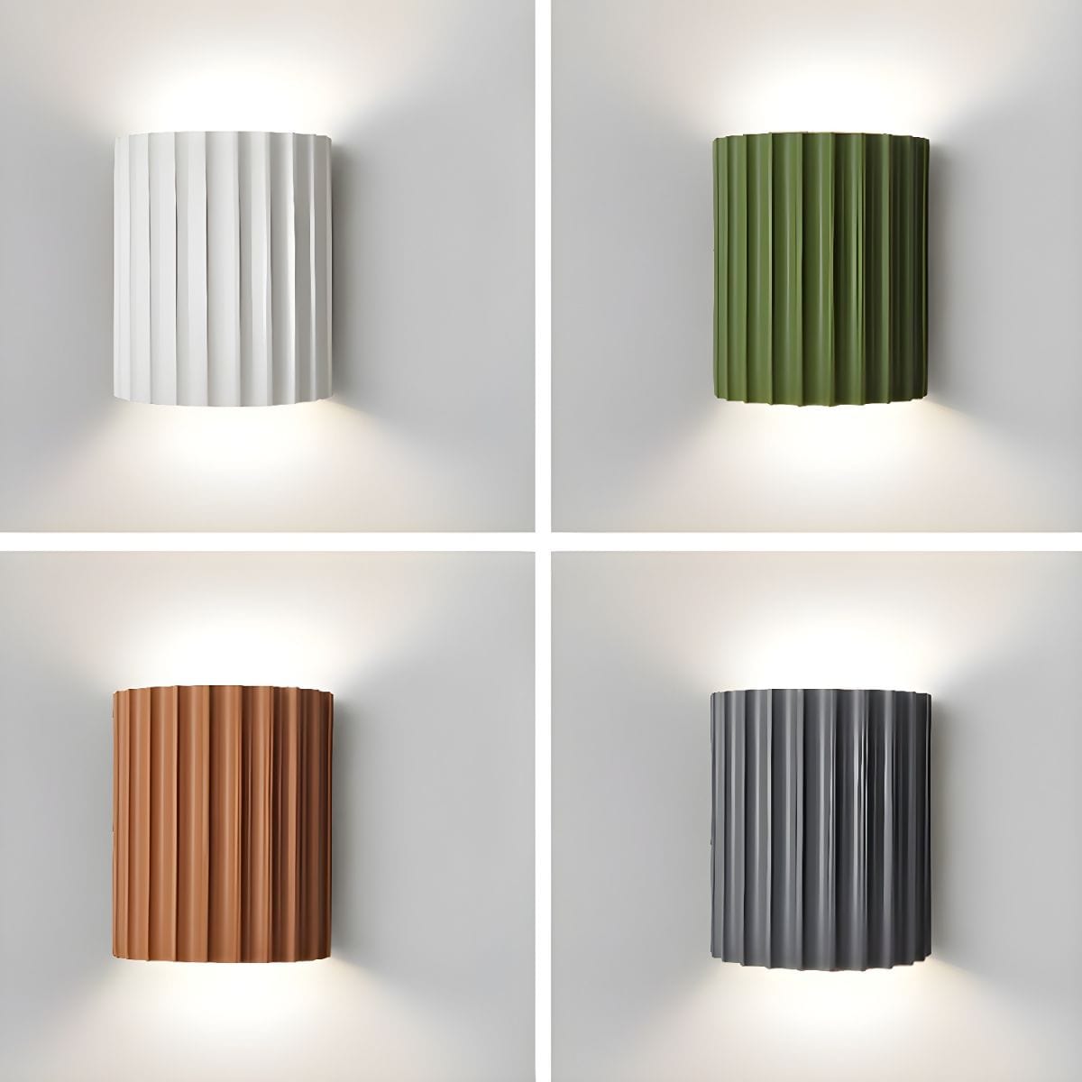 Modern Semi-Circular Resin Wall Sconce – Stylish Indoor Lighting