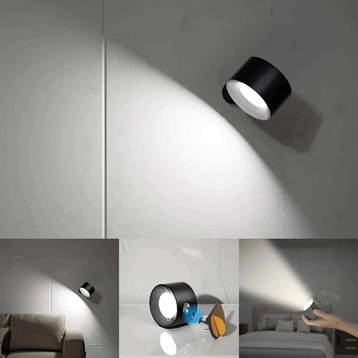 MagicLight™ 360° Rechargeable LED Wall Light – Wireless, Rotatable