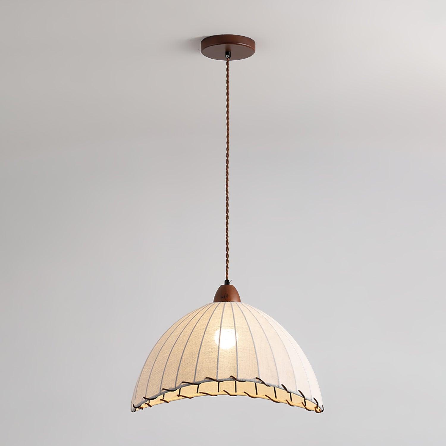 Wood and Fabric Series Pendant Lamp - Natural Elegance for Modern & Rustic Interiors