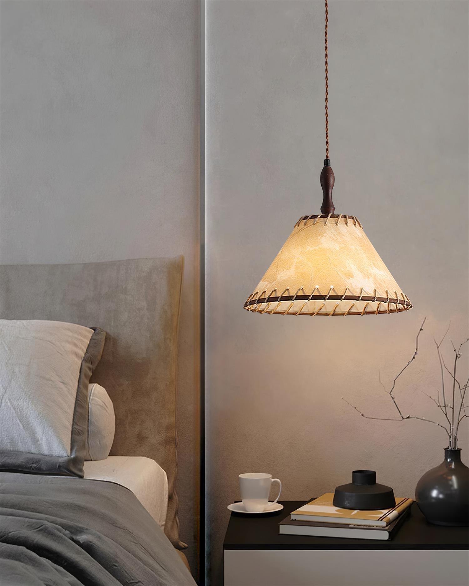 Wood and Fabric Series Pendant Lamp - Natural Elegance for Modern & Rustic Interiors