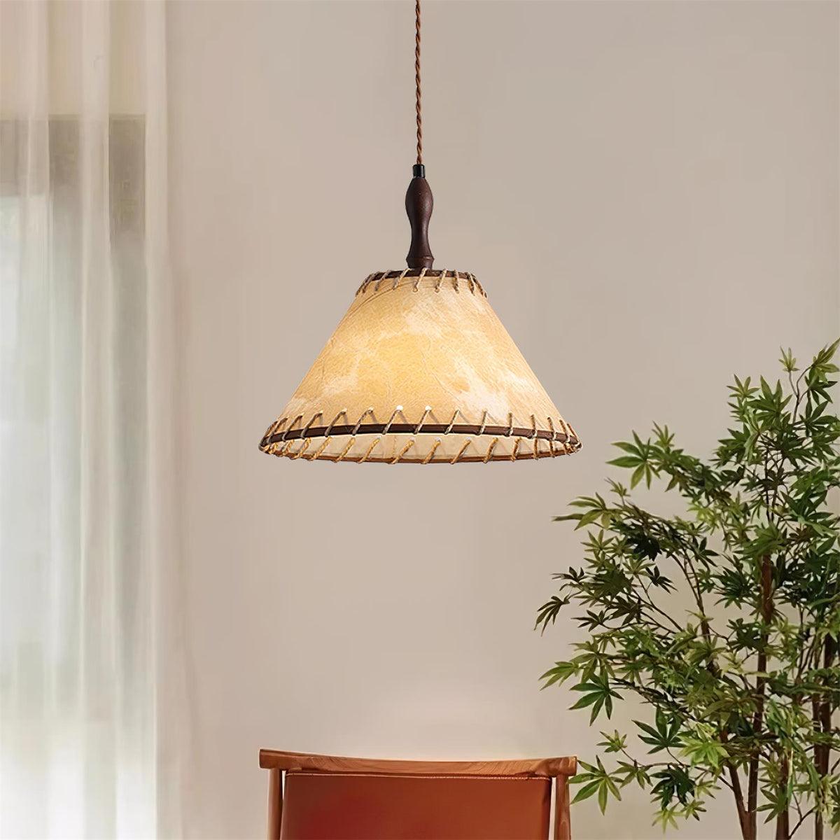 Wood and Fabric Series Pendant Lamp - Natural Elegance for Modern & Rustic Interiors