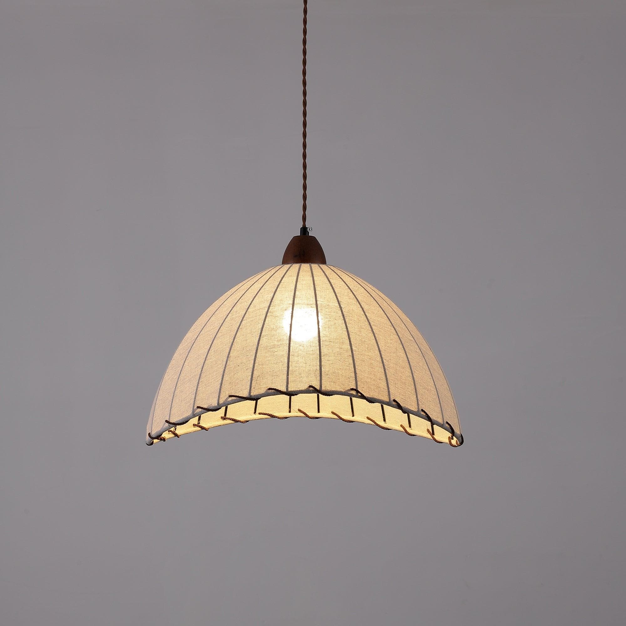 Wood and Fabric Series Pendant Lamp - Natural Elegance for Modern & Rustic Interiors