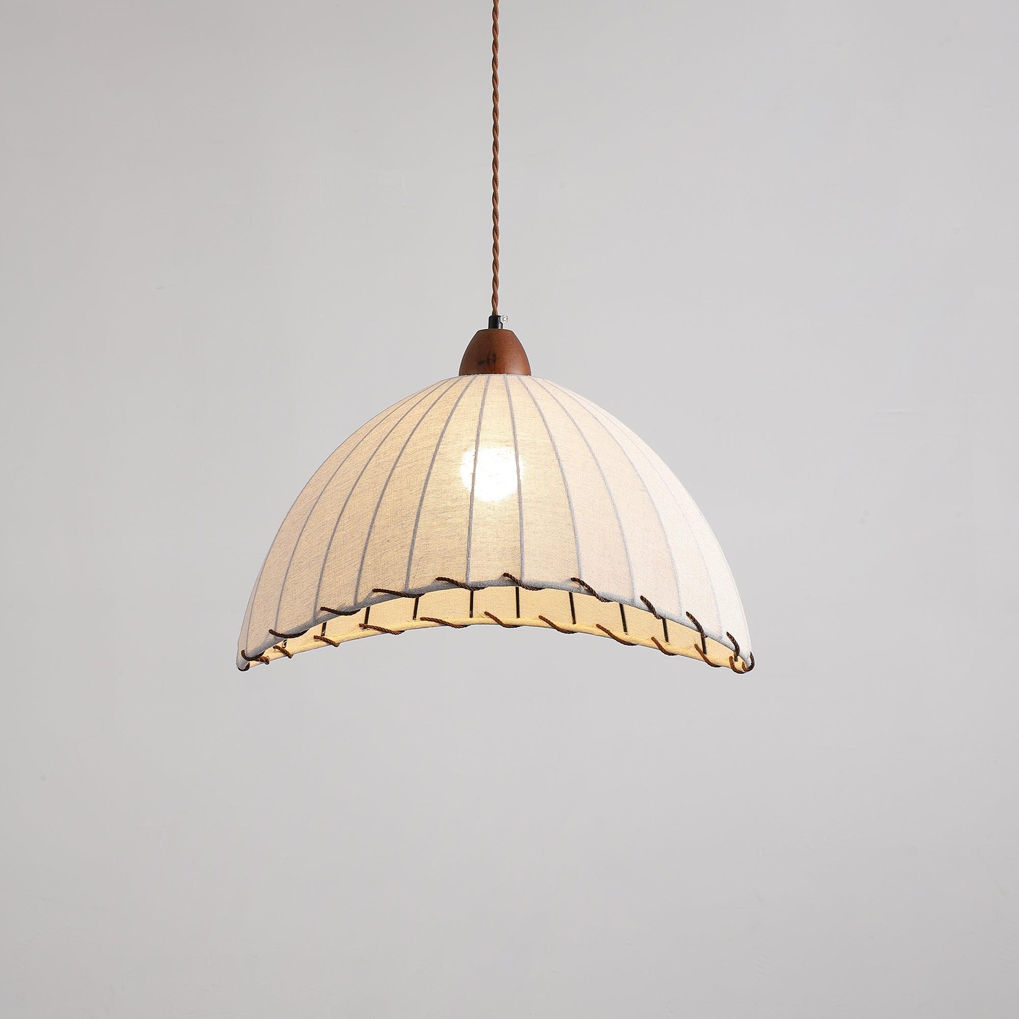 Wood and Fabric Series Pendant Lamp - Natural Elegance for Modern & Rustic Interiors