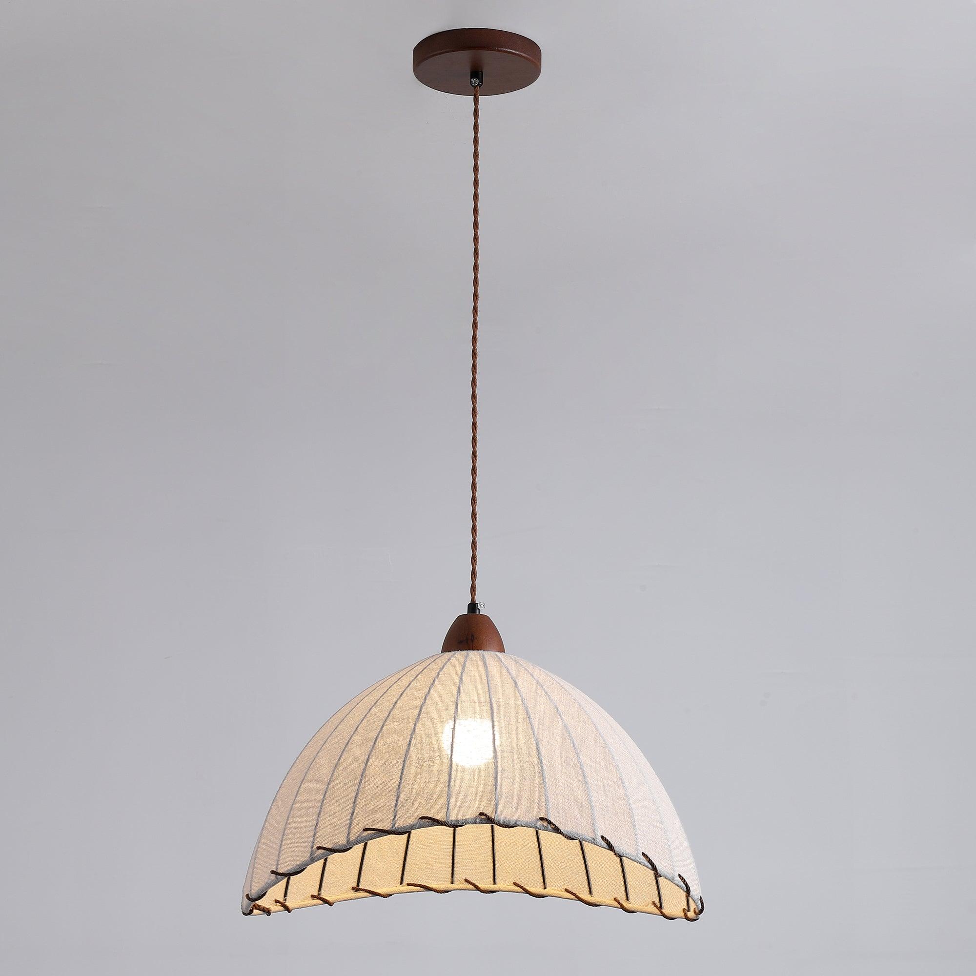 Wood and Fabric Series Pendant Lamp - Natural Elegance for Modern & Rustic Interiors