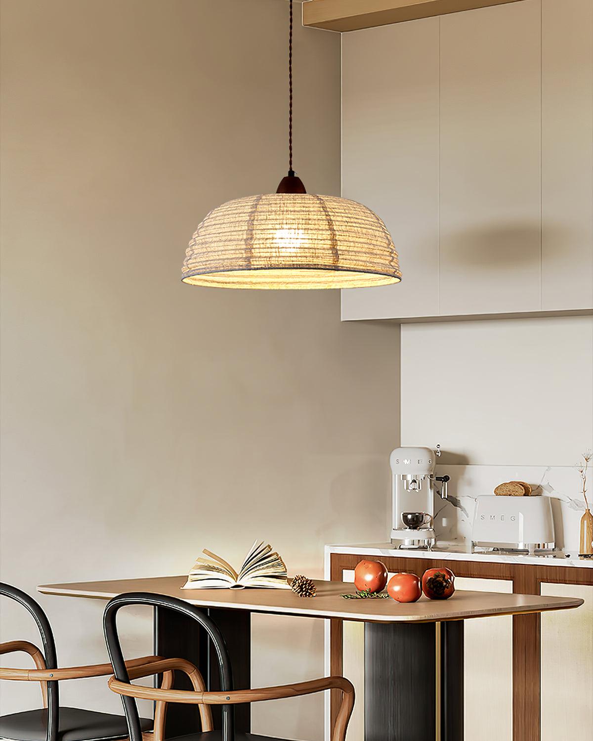 Wood and Fabric Series Pendant Lamp - Natural Elegance for Modern & Rustic Interiors